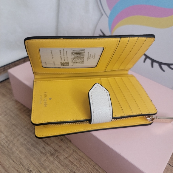 🐝Kate Spade Honey Bee Bifold Wallet Parchment NWT - Picture 6 of 16